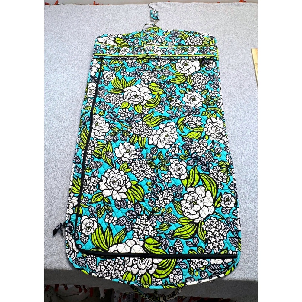 Vera Bradley Garment Bag Womens OS Blue Green Lilli Bell Floral Quilted Travel